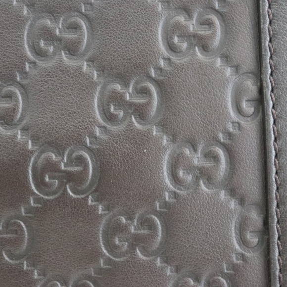 Gucci 2way Tote Shoulder Bag Sima Leather Dark Brown - Picture 5 of 7